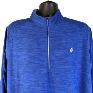 Donald Ross Sport Men's‎ Sz Large Blue Space Dye Quarter Zip Golf Pullover Shirt